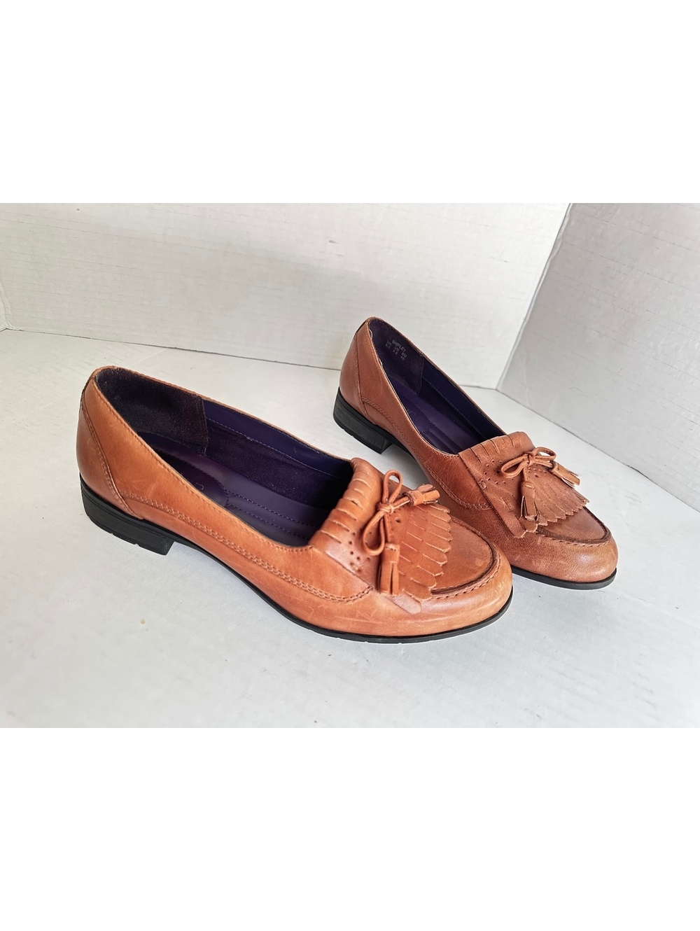 Hotter Shipley Comfort Concept Brown Leather Loafers Size 8.5